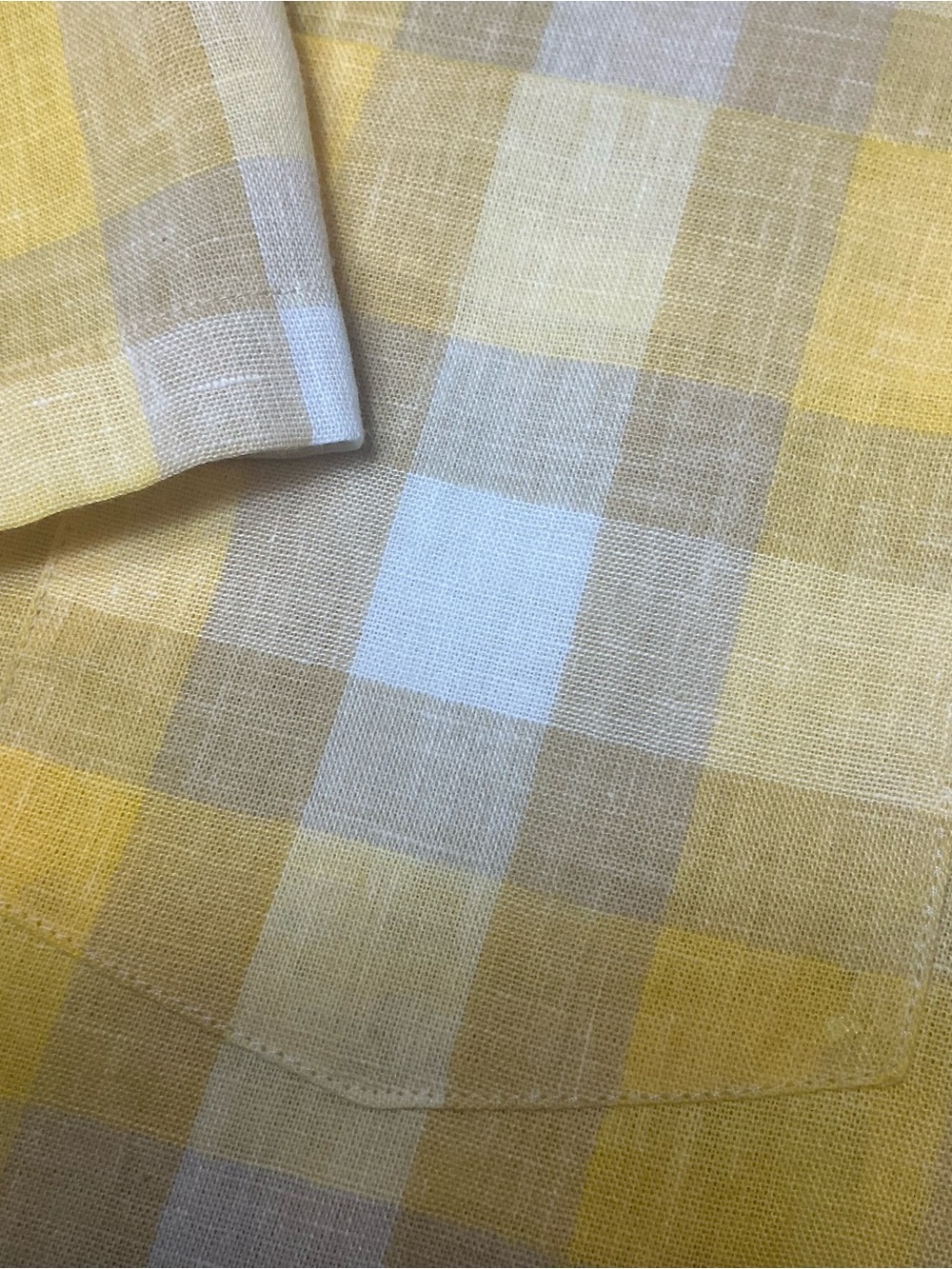Vintage 60s Arrow Sanforized Loop Collar Gold/Cream Plaid Dexton Button Front Xl View 6